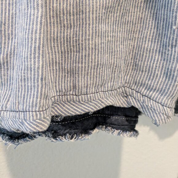 Free People Blue and White Thin Stripe Tunic - Medium - Picture 6 of 8